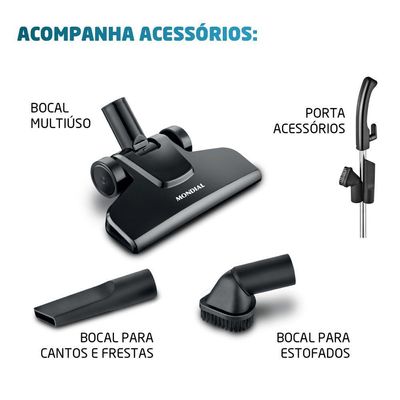 Aspirador de Pó Mondial Turbo Cycle Preto Laranja 220V AP-35 220V
