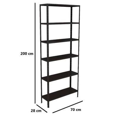 Estante Aço 6 Prateleiras Eaf013 Preto