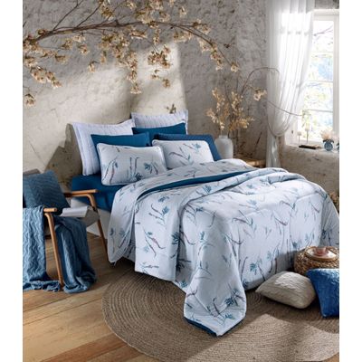 Edredom King Estampado Premium Vivaldi Azul UN / Azul