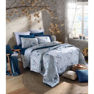 Edredom Queen Estampado Premium Vivaldi Azul UN / Azul