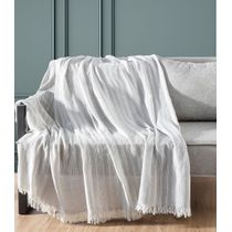 Manta Para Sofá Sevilha 240 Cm x 170 Cm Adomes Cinza