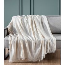 Manta Para Sofá Sevilha 170 Cm x 150 Cm Adomes Bege