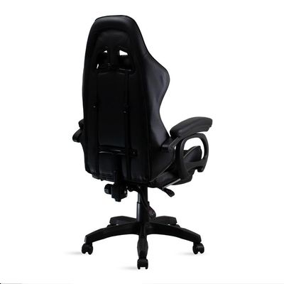 Cadeira Gamer Preto Healer Level Reclinável Giratória com apoio de pés