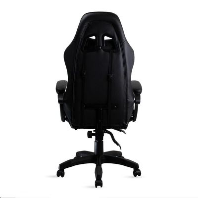 Cadeira Gamer Preto Healer Level Reclinável Giratória com apoio de pés