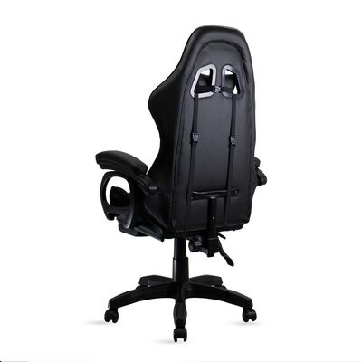 Cadeira Gamer Preto Healer Level Reclinável Giratória com apoio de pés