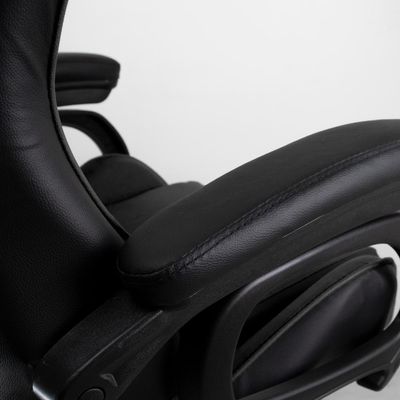Cadeira Gamer Preto Healer Level Reclinável Giratória com apoio de pés