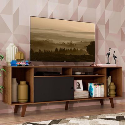 Rack para TV até 65" Cancun com Pés Rustic/Preto Madesa