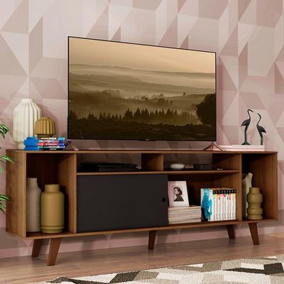 Rack para TV até 65" Cancun com Pés Rustic/Preto Madesa