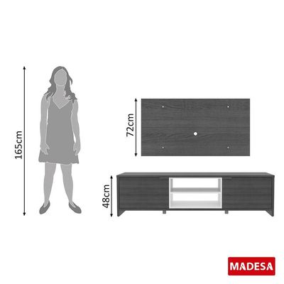 Rack e Painel para TV até 50" Metz Rustic Madesa
