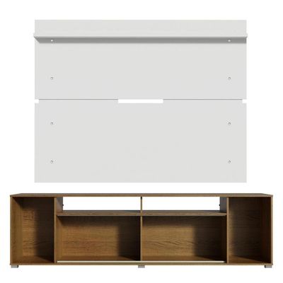 Rack e Painel para TV até 65" Cancun Rustic/Branco Madesa