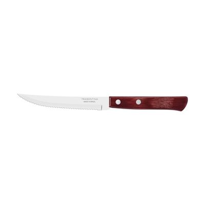 Kit 6 Faca Churrasco Tramontina Polywood Vermelha 5"