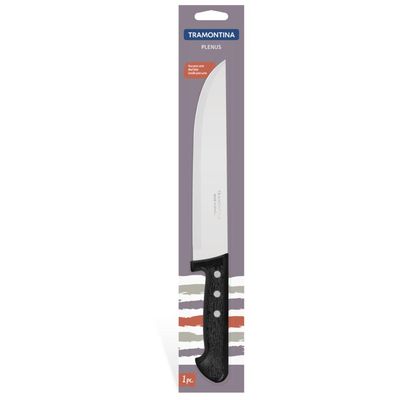 Faca para Cozinha Tramontina Plenus com Lamina em Aço Inox e Cabo de Polipropileno Preto 8"