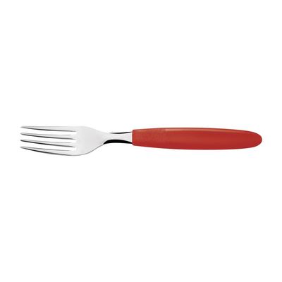 Garfo de Mesa Tramontina Ipanema com Lamina em Aço Inox e Cabo de Polipropileno Vermelho