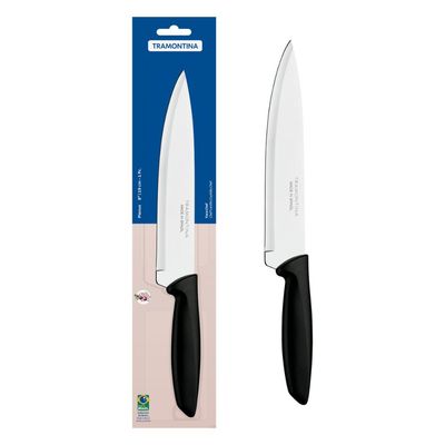 Faca Chef Tramontina Plenus com Lamina em Aço Inox e Cabo de Polipropileno Preto 8"