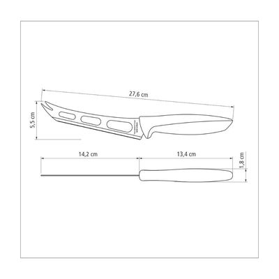 Faca para Queijo Tramontina Plenus com Lamina em Aço Inox e Cabo de Polipropileno Preto 6"