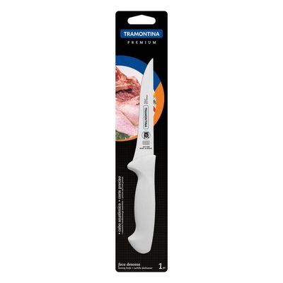 Faca para Desossar Tramontina Premium com Lamina em Aço Inox e Cabo de Polipropileno Branco 5"