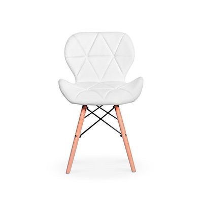 Conjunto Mesa Jantar Eiffel Preta e 04 Cadeiras Slim Branca