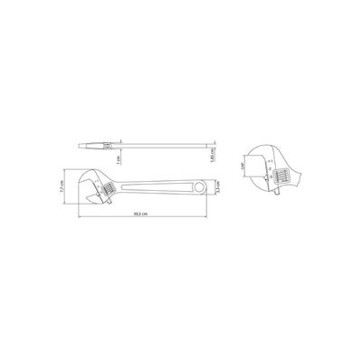 Chave Ajustavel para Porcas 12" Tramontina com Corpo Forjado em Aço Carbono Cromado