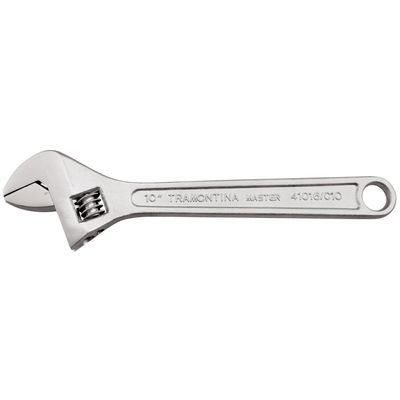 Chave Ajustavel para Porcas 12" Tramontina com Corpo Forjado em Aço Carbono Cromado