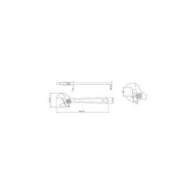 Chave Ajustavel para Porcas 12" Tramontina com Corpo Forjado em Aço Carbono Cromado