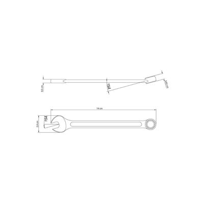 Chave Combinada 10 mm Tramontina Basic com Corpo em Aço Especial Cromado