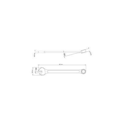 Chave Combinada 17 mm Tramontina Basic com Corpo em Aço Especial Cromado