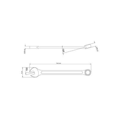Chave Combinada 13 mm Tramontina Basic com Corpo em Aço Especial Cromado