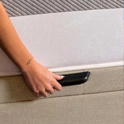 Base para Cama Box Casal Martin Premium com Baú Linho (47x138x188 cm) Cru