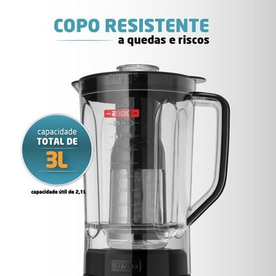 Liquidificador Mondial Turbo Black L-1200 Bi 220v preto 220V