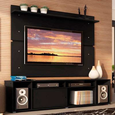 Rack e Painel para TV até 65" Cancun Preto Madesa
