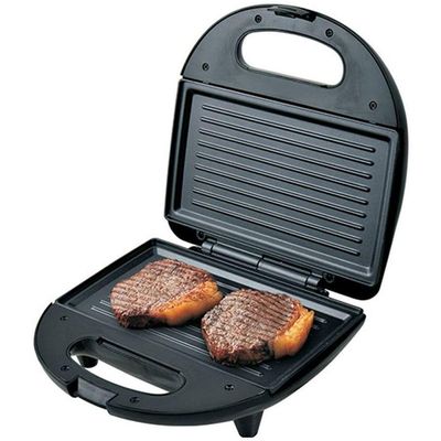 Sanduicheira Grill Crome Inox Britânia Preto Com Prata 110v 110V