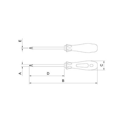 Chave de Fenda Ponta Cruzada em Aço Cromo Vanadio 8x150 mm  (5/16x6") Tramontina PRO