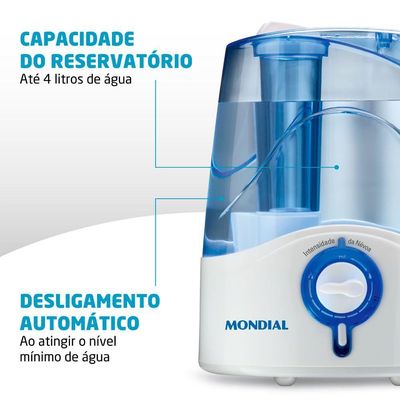 Umidificador Mondial Comfort Air 6 Ua-07 Umidificador De Ar-biv-branco/azul