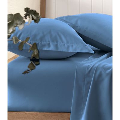 Lençol Toque Acetinado Queen Altenburg Azul UN / Azul