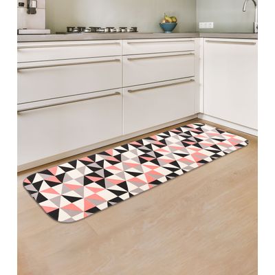 Tapete Cozinha Base Antiderrapante Tapetes Junior Rosa UN / Rosa
