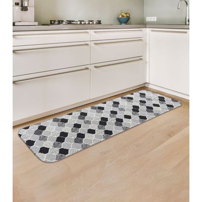 Tapete Cozinha Base Antiderrapante Tapetes Junior Cinza UN / Cinza