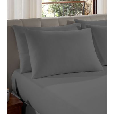 Fronha Avulsa Premium Fio Penteado Lisa Vivaldi Cinza UN / Cinza