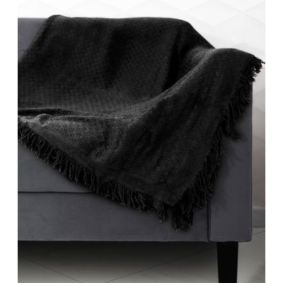 Manta Para Sofá Tapetes Junior Preto UN / Preto