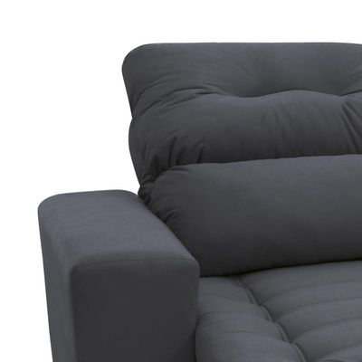 Sofá Retrátil e Reclinável 3 Lugares Blenda II Suede Grafite