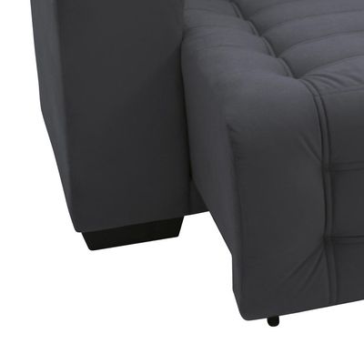 Sofá Retrátil e Reclinável 3 Lugares Blenda II Suede Grafite