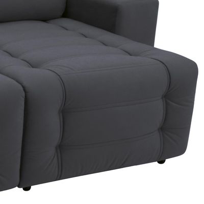 Sofá Retrátil e Reclinável 3 Lugares Blenda II Suede Grafite
