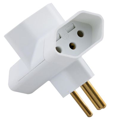 Plugue T 2P+T 10 A 250 V Tramontina Branco