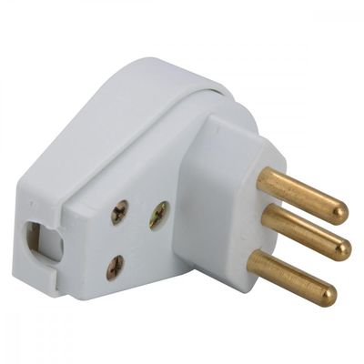 Plugue Angular 2P+T 20 A 250 V Tramontina Branco