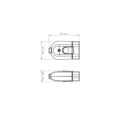 Plugue Femea 2P+T 10 A 250 V Tramontina Branco