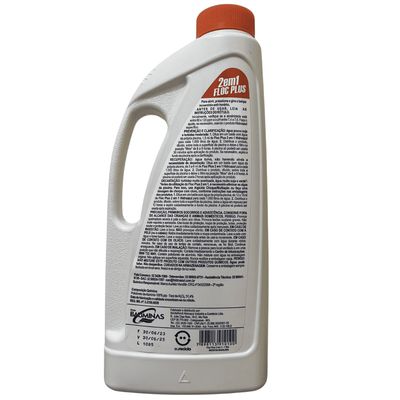 Kit 3 Floc Plus 2x1 Clarificante Decantador Hidroazul 1 Lt