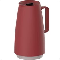 17581401964054 Bule Térmico Tramontina Exata 500ml Vermelho Ampola de Vidro Garrafa para Café Chá Água Cozinha