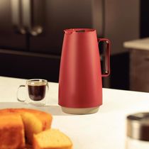 Bule Térmico Tramontina Exata 500ml Vermelho Ampola de Vidro Garrafa para Café Chá Água Cozinha