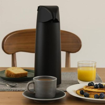 Garrafa Térmica Tramontina Exata 1,8L Preto Ampola de Vidro para Café Chá Água Cozinha Mesa Jantar