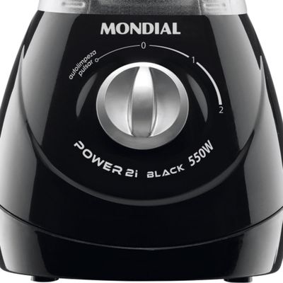 Liquidificador Mondial Power 2I BLACK 370W - L-29 Preto 220 VOLTS