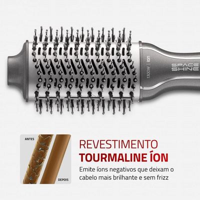Escova Secadora Slim Mondial Space Shine ES-20 com Cerdas Duplas, Revestimento Tourmaline Íon, 1300W, Bivolt - Grafite